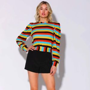 Walter Baker Alondra striped long sleeve shirt.